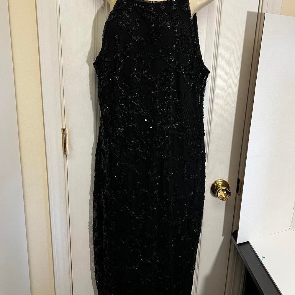 Ralph lauren black beaded maxi